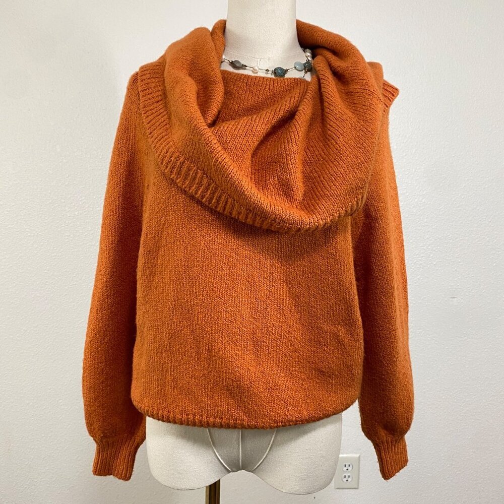Anthropologie Women’s XS Sweater Draped Cowl Neck Pull Over Long Sleeve - Picture 15 of 16
